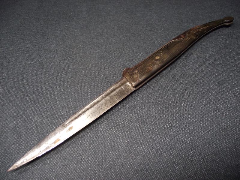 19th Century Spanish Navaja Folding Lock Knife.