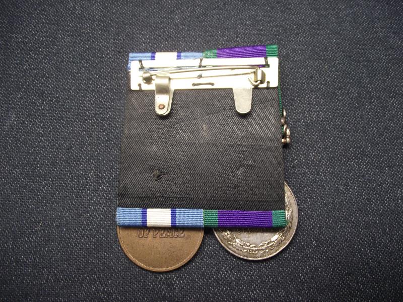 Mounted GSM, Northern Ireland, and UN Medal Pair. Coldstream Guards.