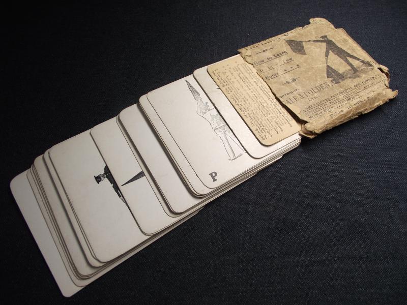 Vintage Pack Military Semaphore Instruction Cards.