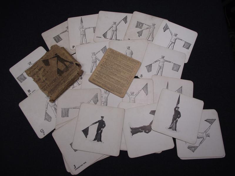 Vintage Pack Military Semaphore Instruction Cards.