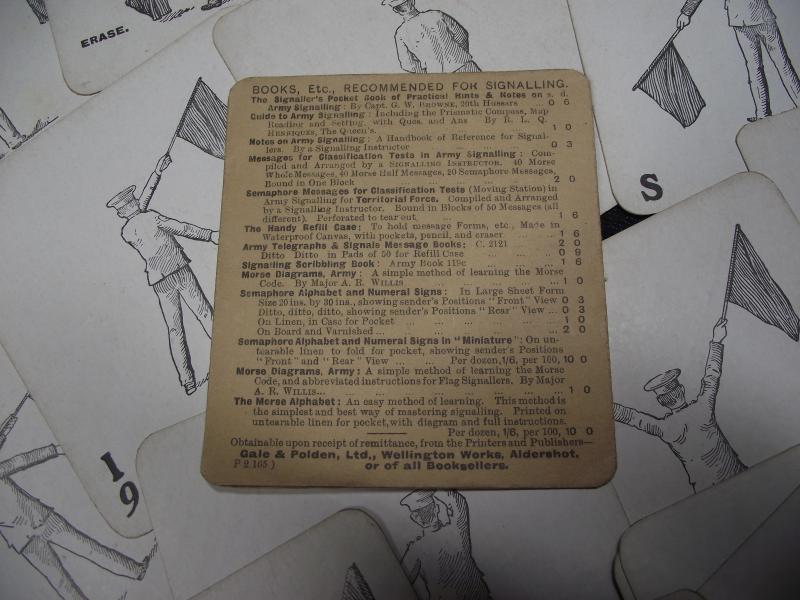 Vintage Pack Military Semaphore Instruction Cards.