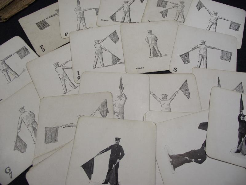 Vintage Pack Military Semaphore Instruction Cards.