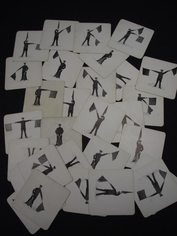 Vintage Pack Military Semaphore Instruction Cards.