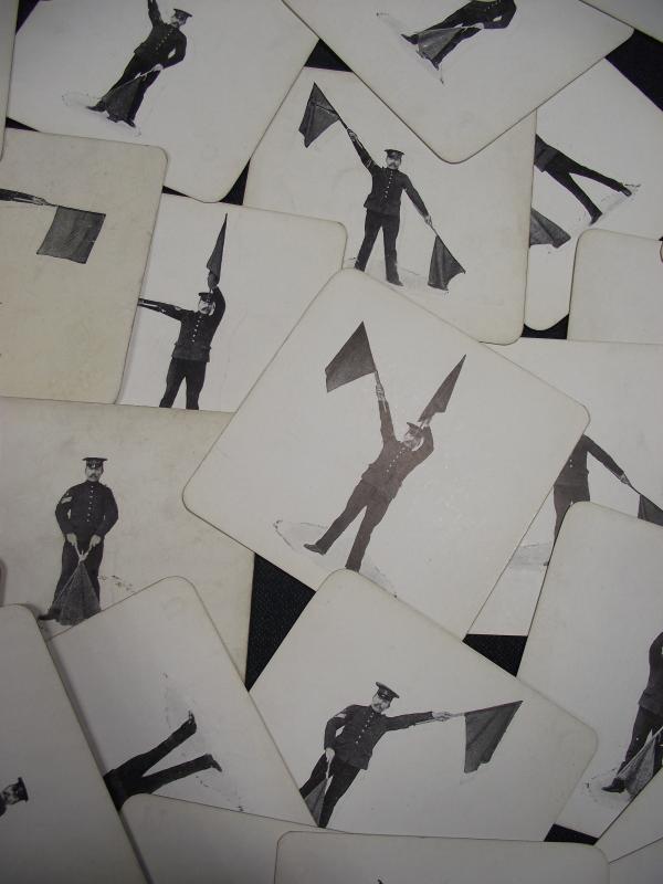 Vintage Pack Military Semaphore Instruction Cards.
