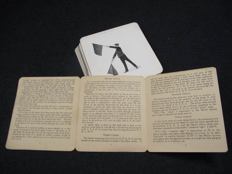 Vintage Pack Military Semaphore Instruction Cards.