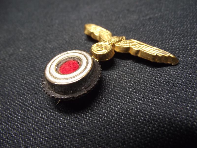 WW2 German EM/NCO Tellermutze ''Donald Duck'' Combination Insignia.