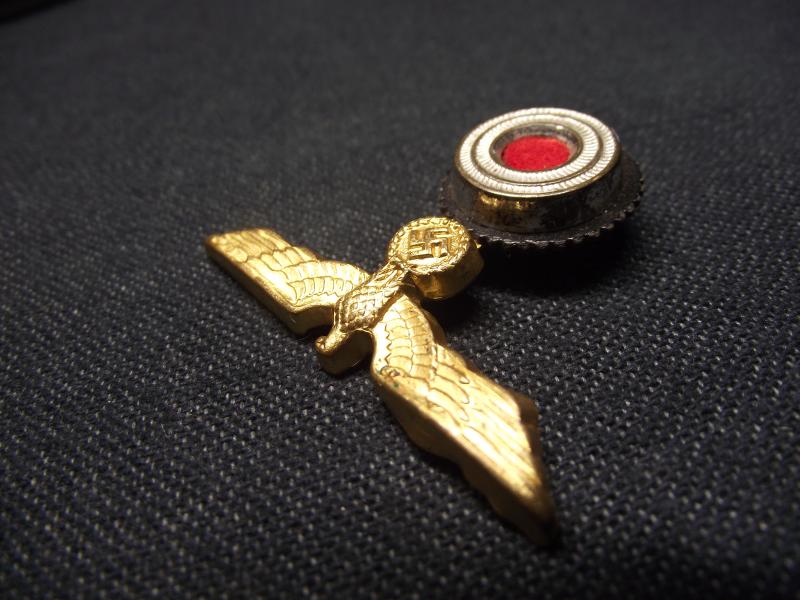 WW2 German EM/NCO Tellermutze ''Donald Duck'' Combination Insignia.