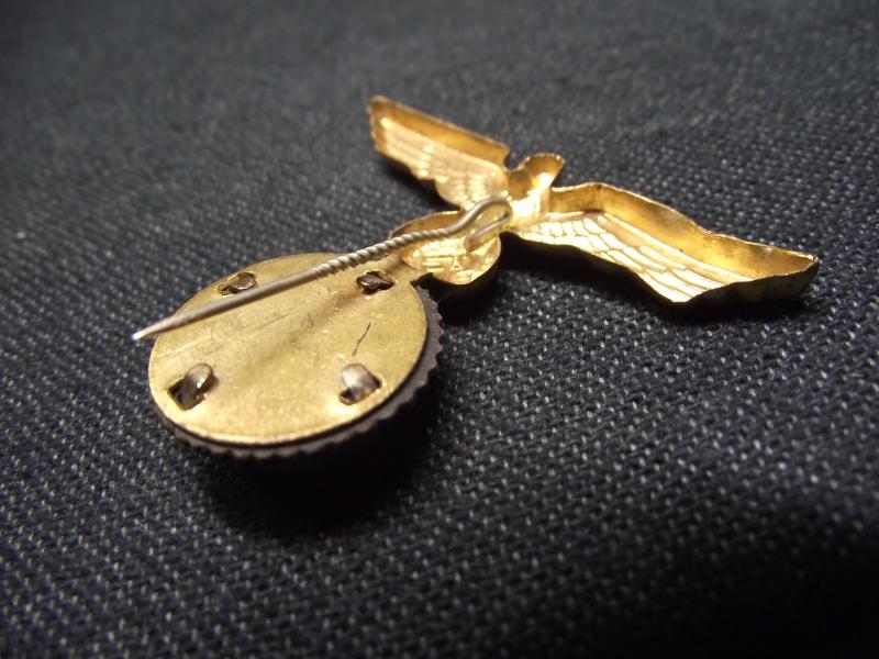 WW2 German EM/NCO Tellermutze ''Donald Duck'' Combination Insignia.