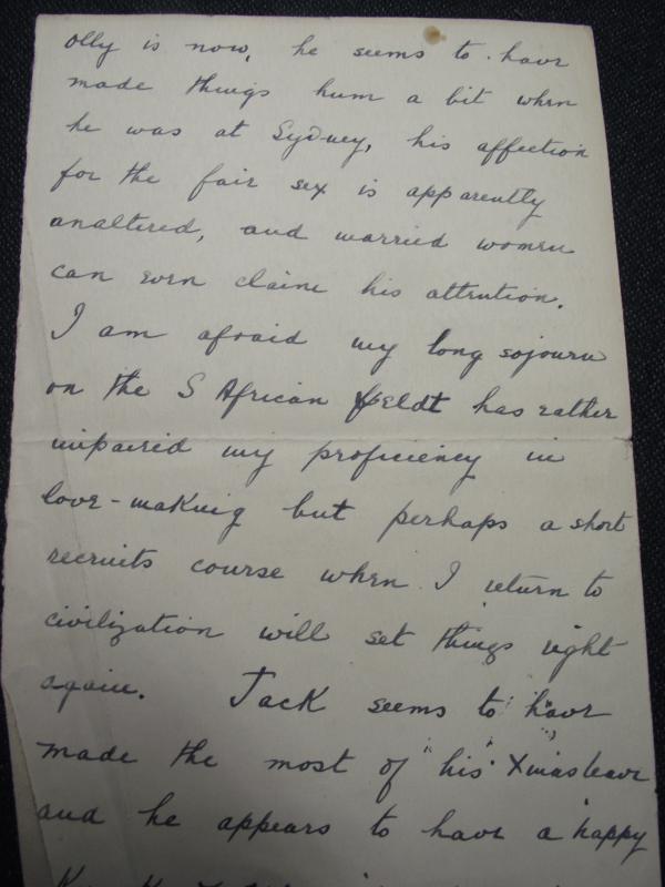 Two Boer War Personal Letters, Surgeon RAMC G.Goldsmith.