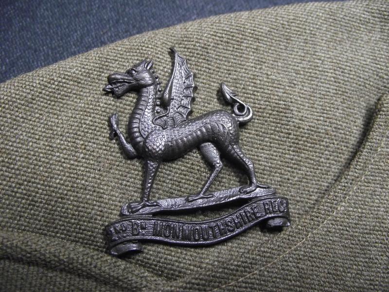 2nd Bn Monmouthshire Regiment Officers Side Cap. Newport Manufactured Cap.