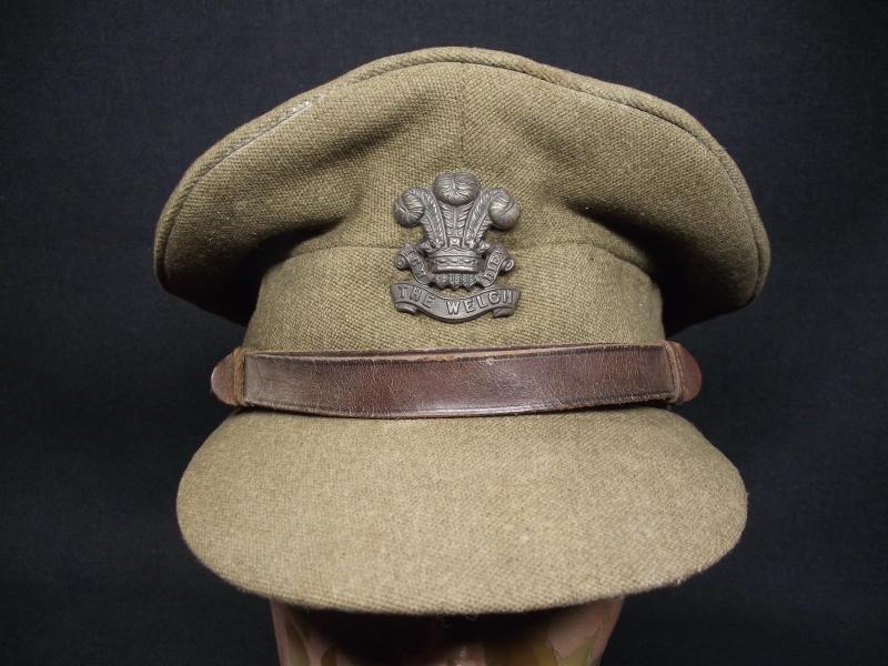 WW2 Welch Regiment Officers Visor Cap.