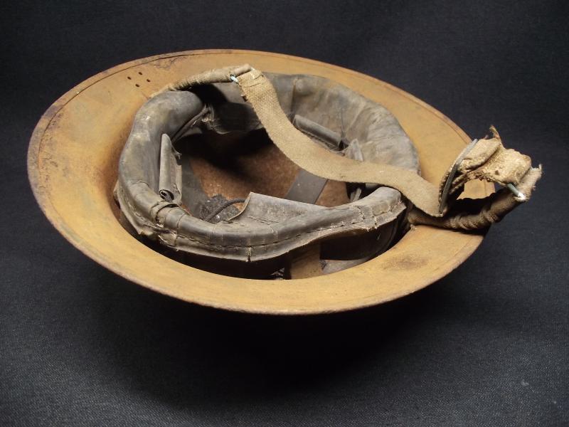 1940 Dated British Army  MKII Steel Helmet Relic. Cardiff.