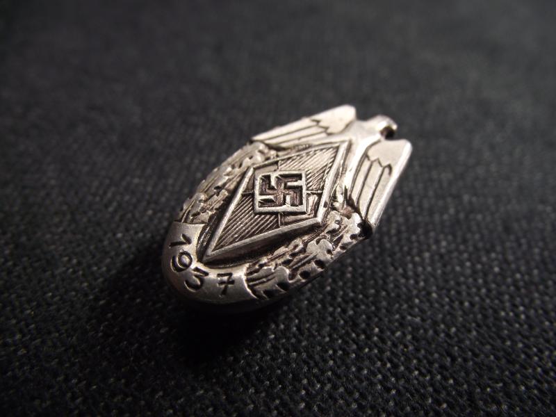 1937 Dated Hitler Youth Sports Participants Badge.