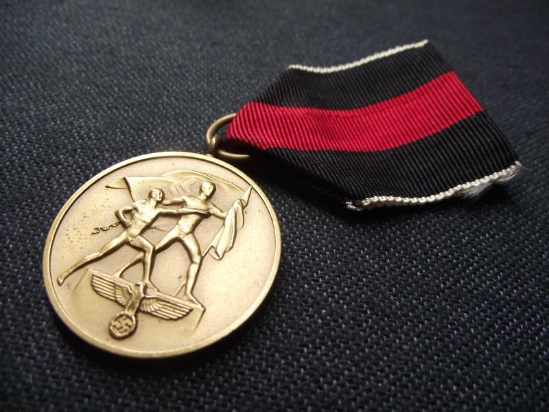 WW2 German Boxed 1938 Entry into Sudetenland Czech Anschluss Medal