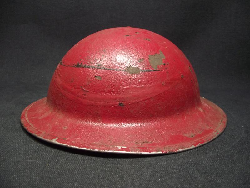 Red Painted 1941 Dated British Army MK2 Helmet. Army Fire Service?