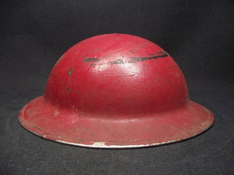 Red Painted 1941 Dated British Army MK2 Helmet. Army Fire Service?