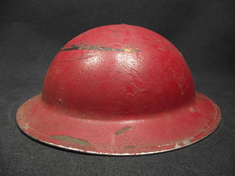 Red Painted 1941 Dated British Army MK2 Helmet. Army Fire Service?