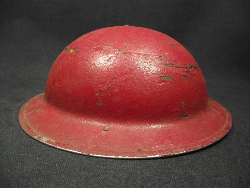 Red Painted 1941 Dated British Army MK2 Helmet. Army Fire Service?