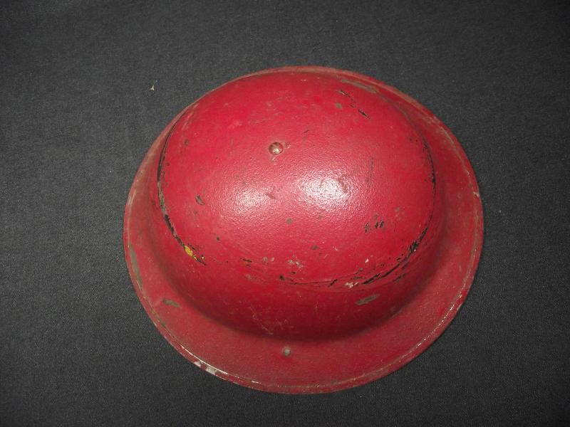 Red Painted 1941 Dated British Army MK2 Helmet. Army Fire Service?