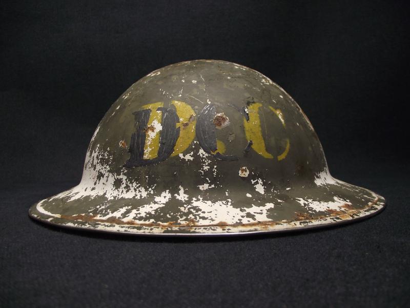 WW2 British MK2 ''DC''Steel Helmet. Decontamination Leader.