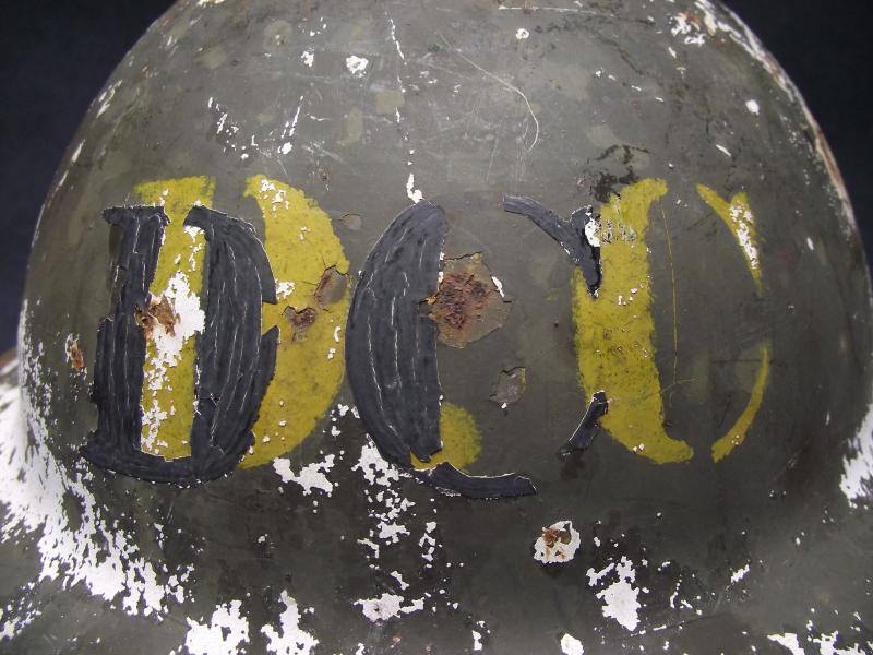 WW2 British MK2 ''DC''Steel Helmet. Decontamination Leader.