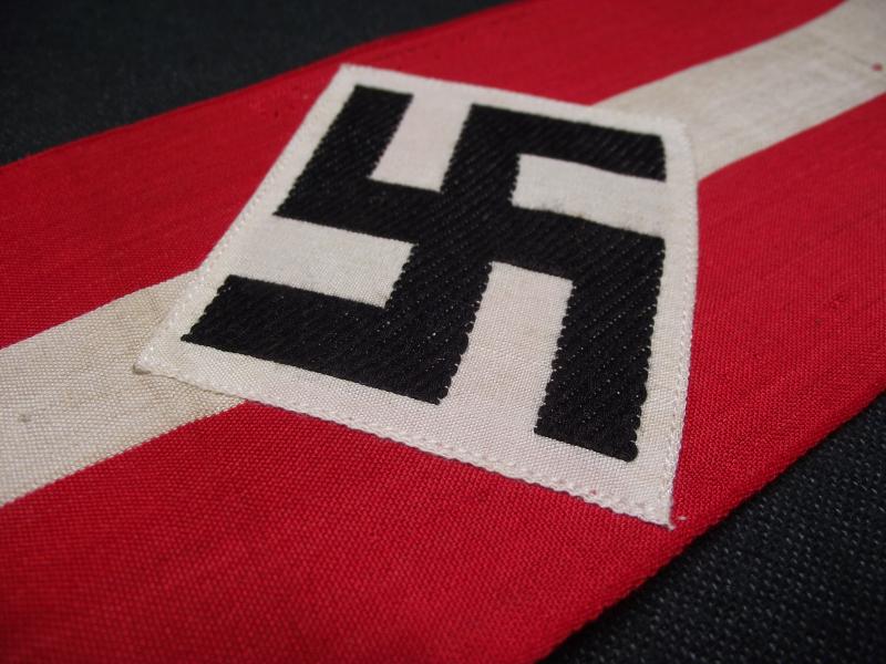 Mint Hitler Youth Armband. Unissued with RZM Paper Tag.