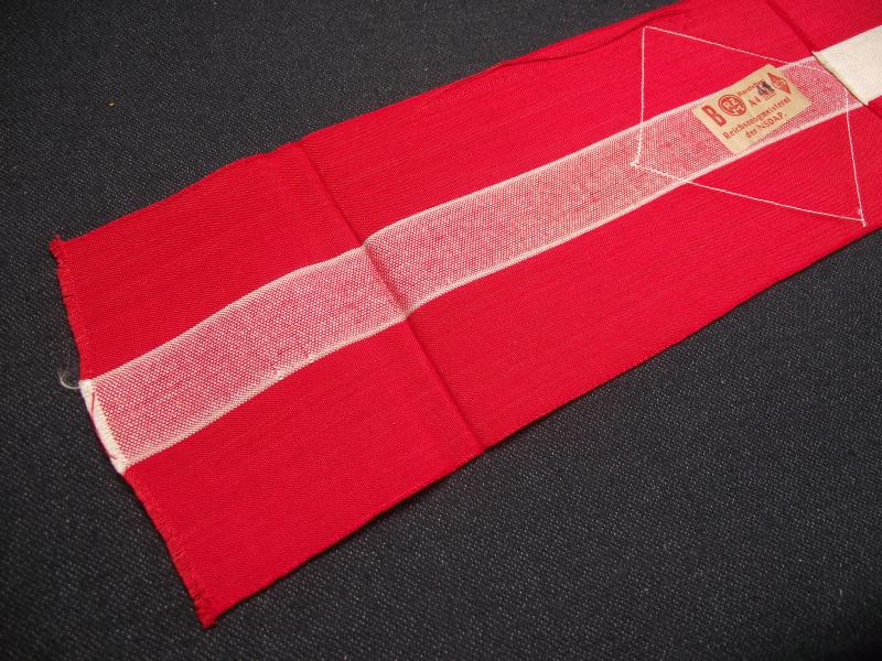 Mint Hitler Youth Armband. Unissued with RZM Paper Tag.