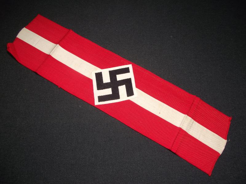 Mint Hitler Youth Armband. Unissued with RZM Paper Tag.