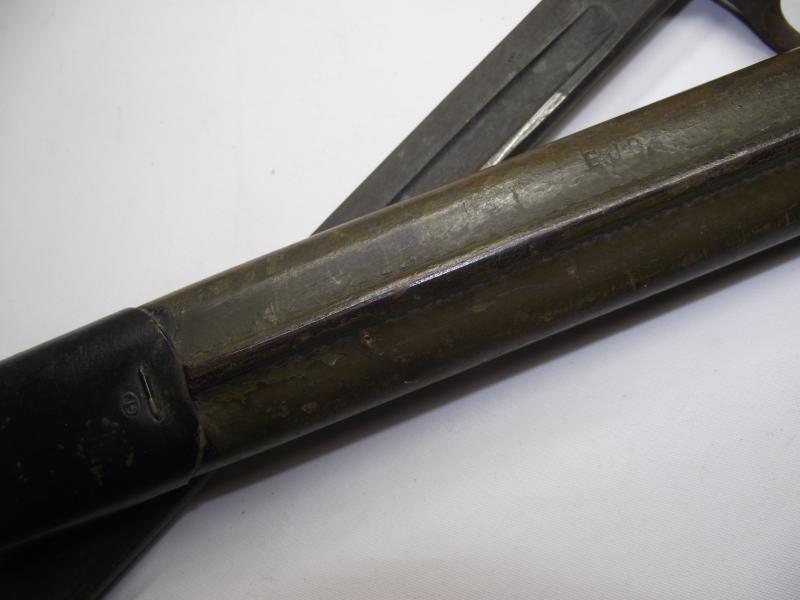 WW1 M1913 Remington Bayonet. American Property Over-Stamps.