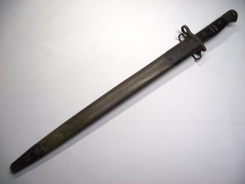 WW1 M1913 Remington Bayonet. American Property Over-Stamps.