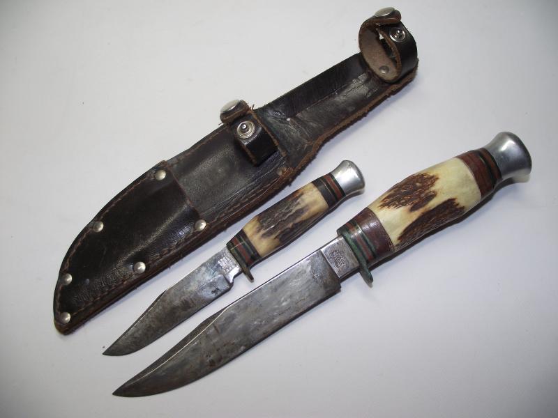 Vintage Sheath Knife Pair. Rodgers.