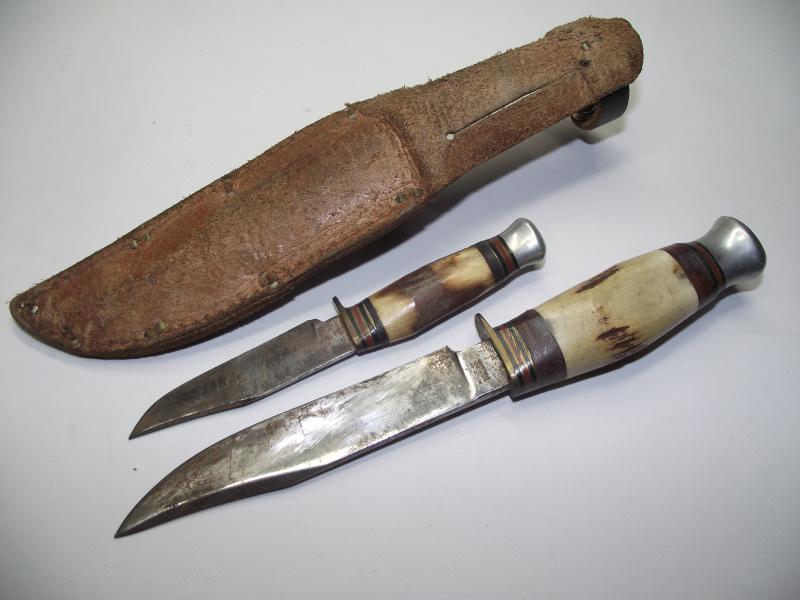 Vintage Sheath Knife Pair. Rodgers.