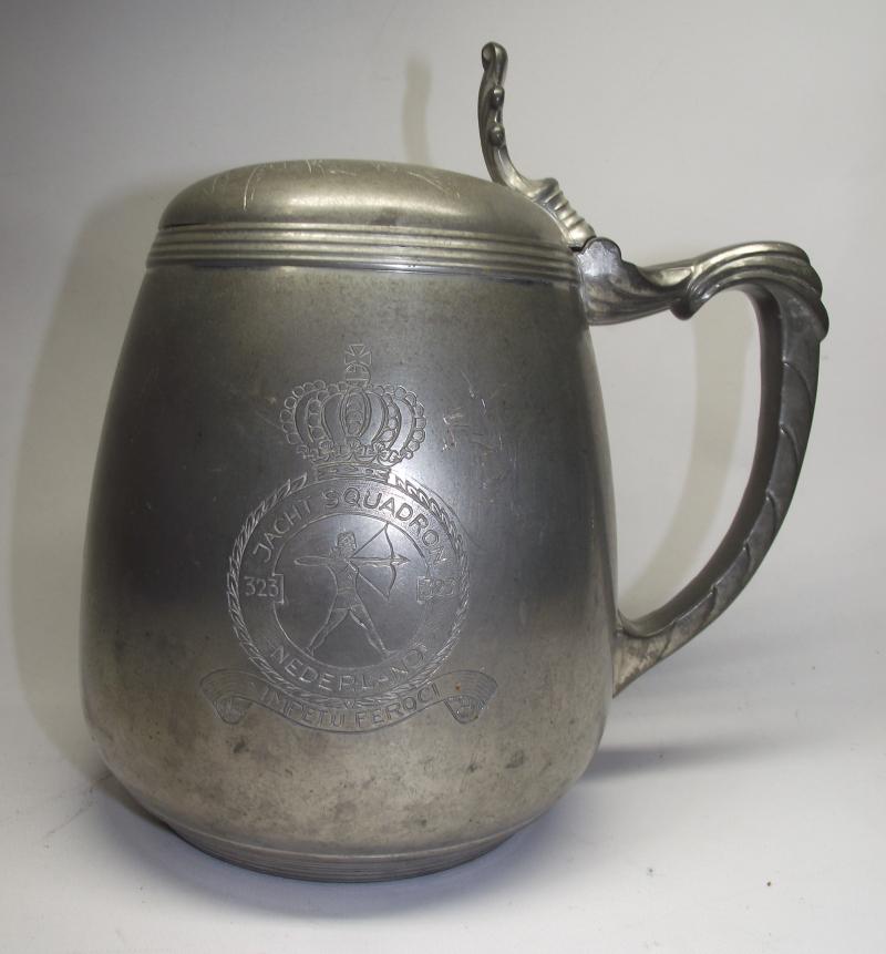 Dutch Jacht 323 Squadron Dedicated Souvenir Beer Tankard.