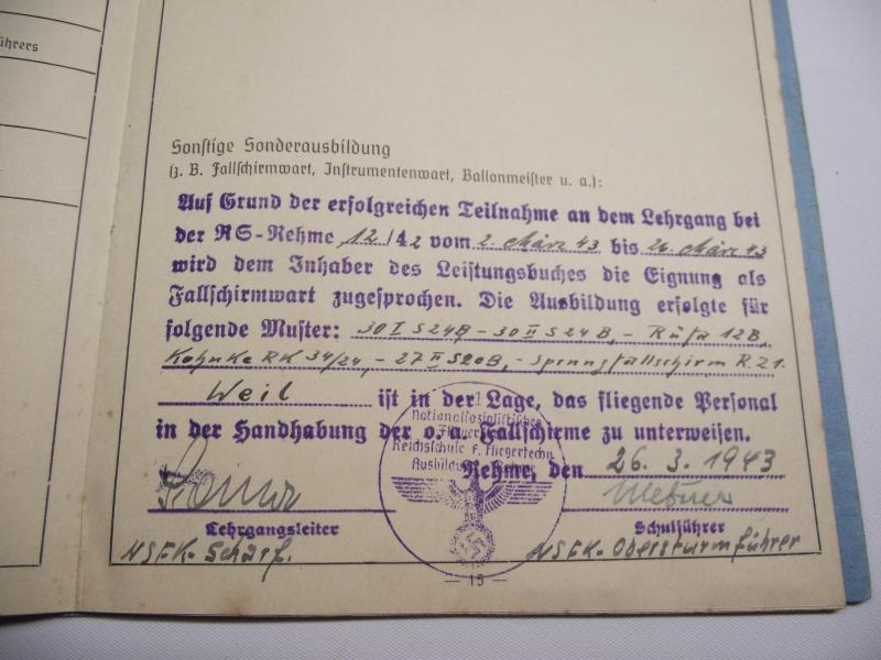 NSFK Training Booklet. Parachute Jump.