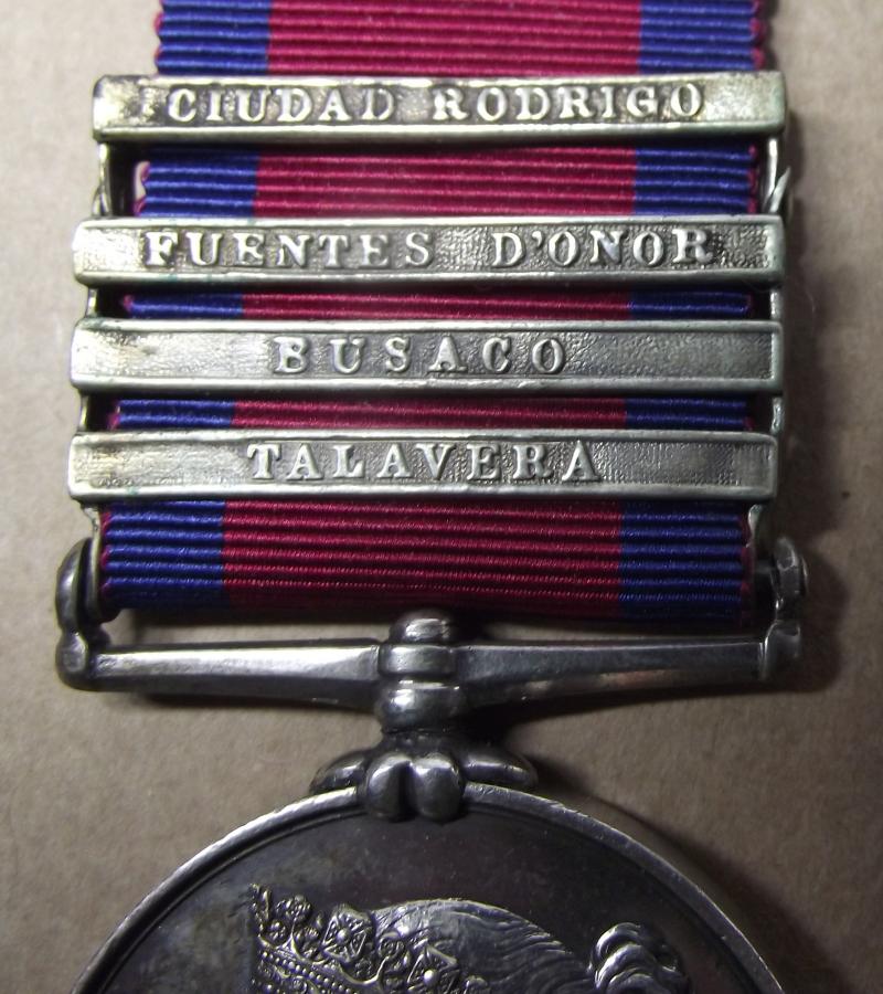 Victorian 24th Foot Talavera 4 Bar Military General Service Medal (MGSM) NO PAYPAL PAYMENTS!