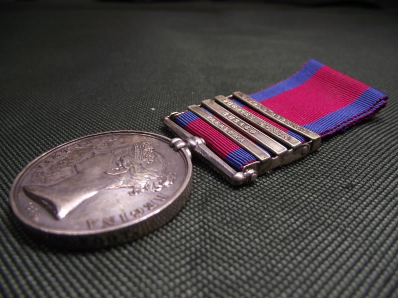 Victorian 24th Foot Talavera 4 Bar Military General Service Medal (MGSM) NO PAYPAL PAYMENTS!