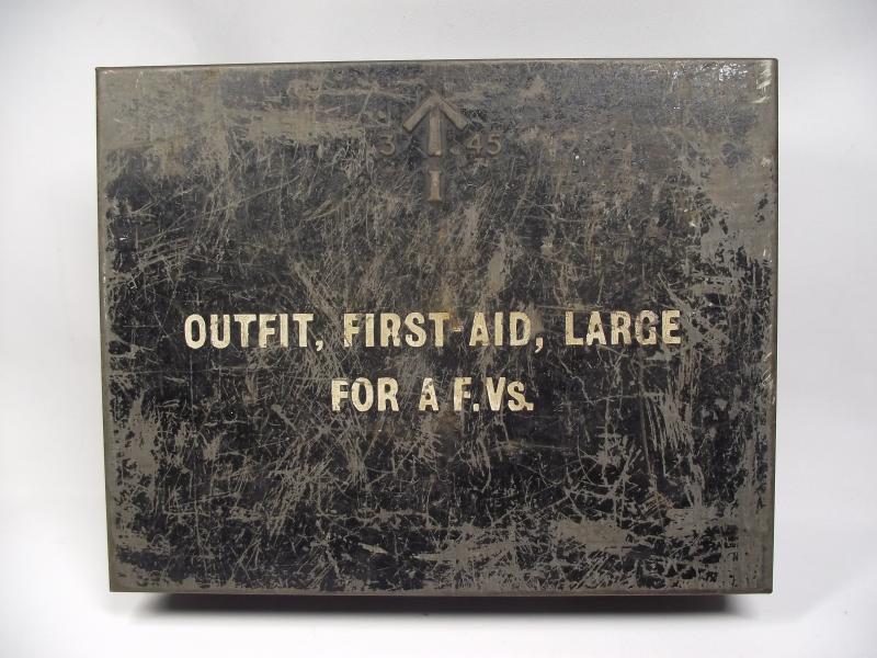 British 1945 Dated Tin. Outfit,First- Aid,Large,AFV.