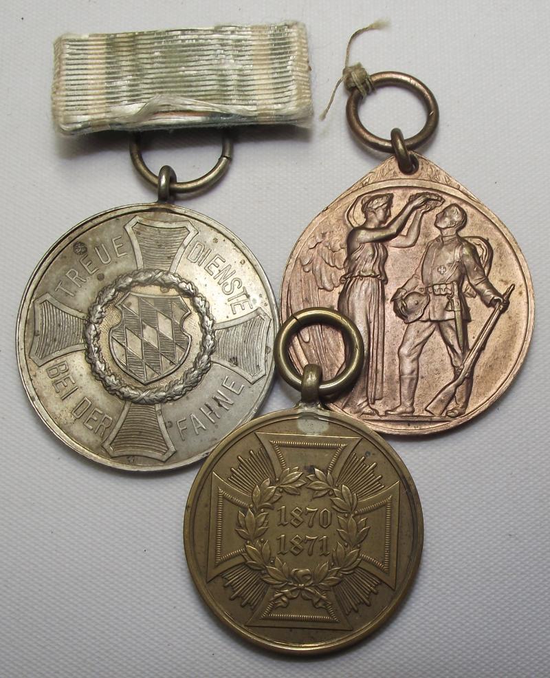 3 X German Imperial Military Medals.