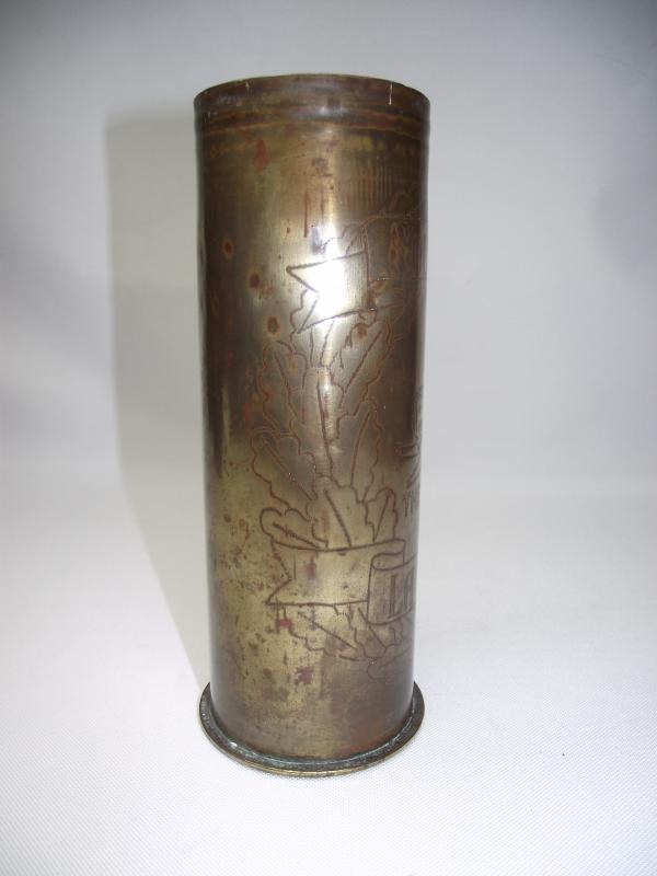 WW1 The Kings Own 1915 Dated Shell Case Souvenir. La Bassee.