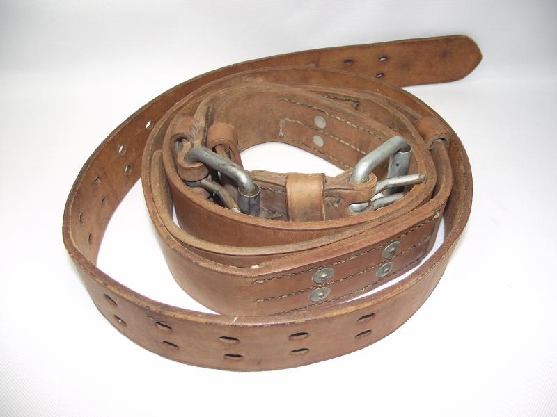 1943 Dated British Army Pole Climbing Leather Harness.