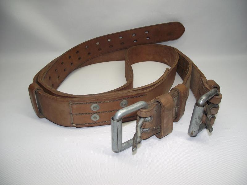 1943 Dated British Army Pole Climbing Leather Harness.