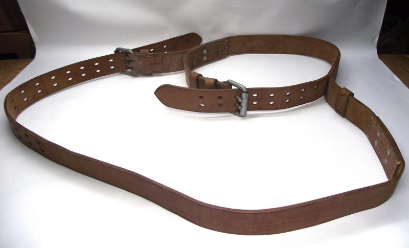 1943 Dated British Army Pole Climbing Leather Harness.