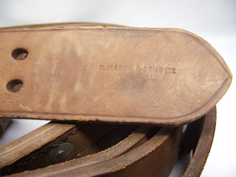 1943 Dated British Army Pole Climbing Leather Harness.