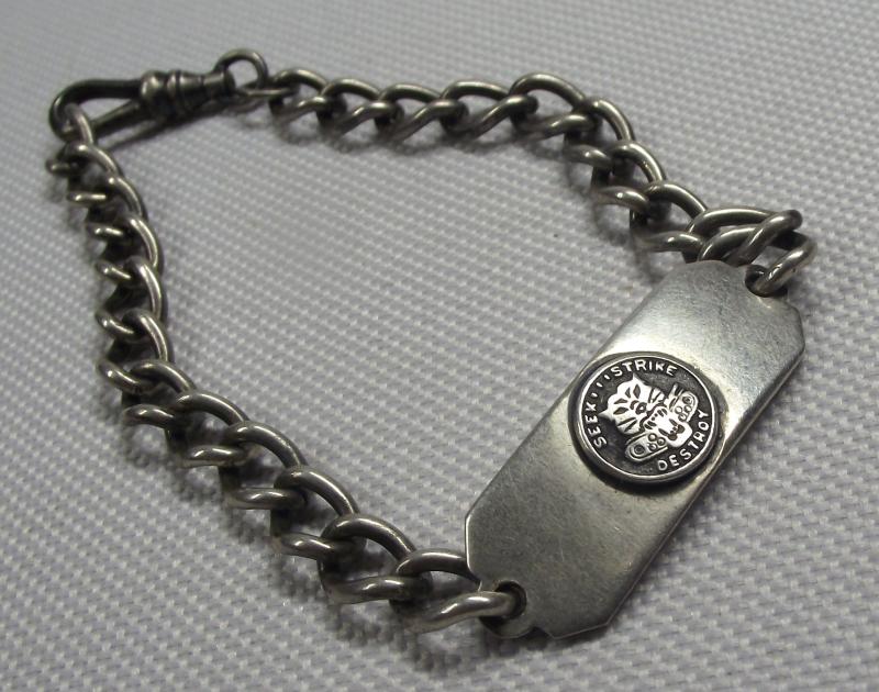 WW2 U.S. 894th Tank Destroyer Battalion Silver Bracelet.