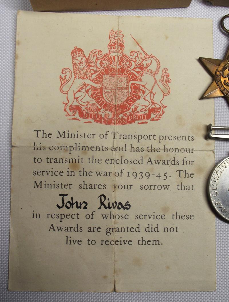 WW2 Cardiff Merchant Navy Casualty, SS-Empire Lake 1943. Sunk by U-181.