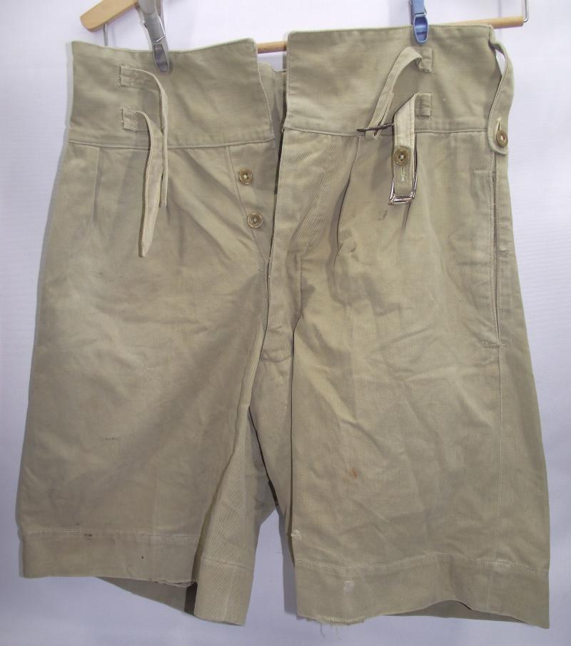 British WW2 Army Khaki Drill Shorts.