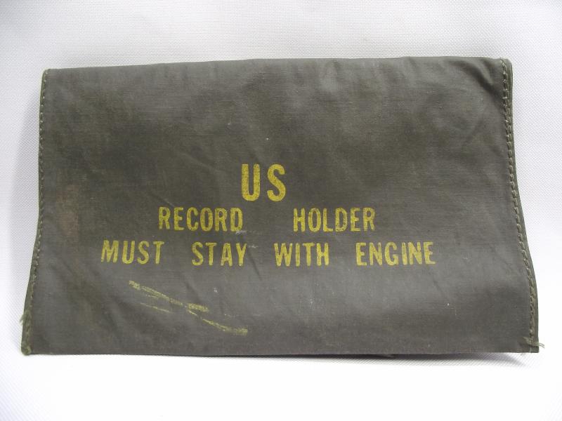 U.S. Army Truck Engine Record Sheet Waterproof Wallet.
