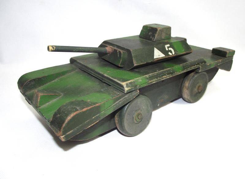 WW2 British Wooden Toy Tank.
