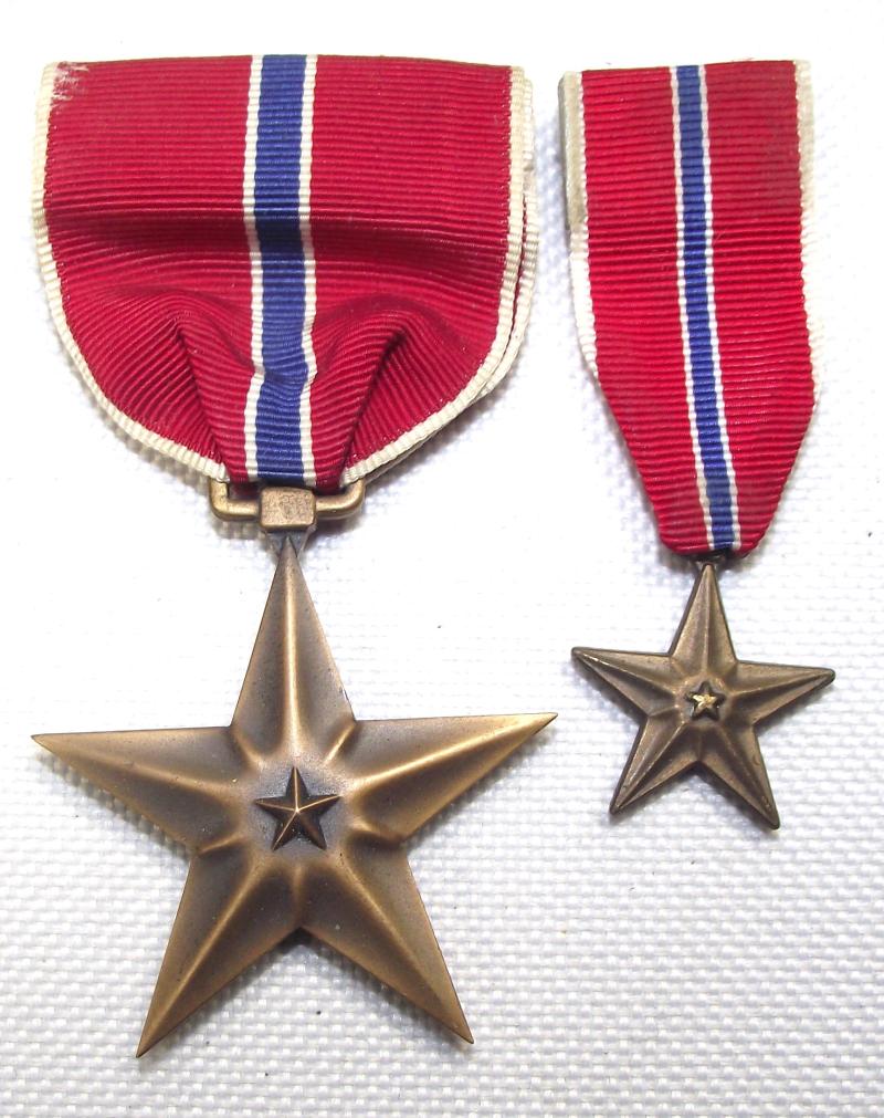 U.S. Military Bronze Star and Miniature Medals.