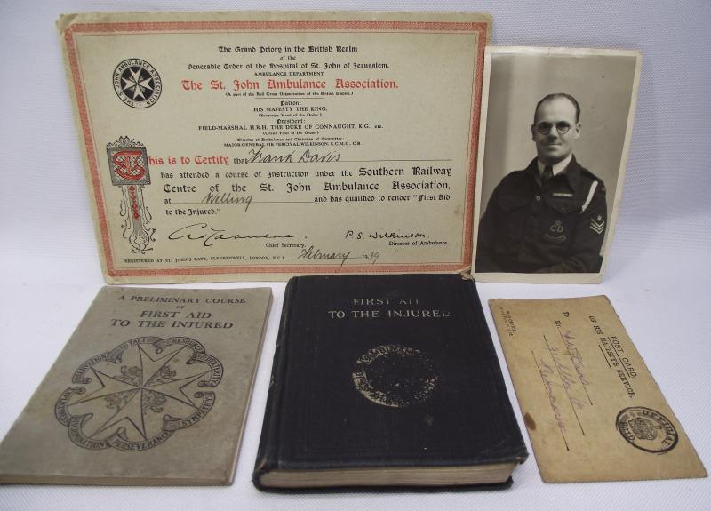 WW2 Civil Defence, St-Johns Ambulance Paper Work. Bermondsey, London.